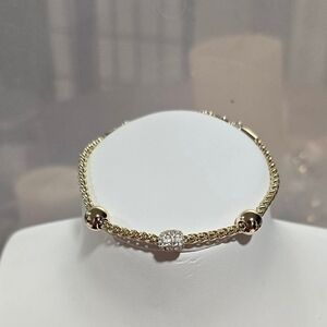 Elegant 14k Gold Filled Bracelet with Silver Accents